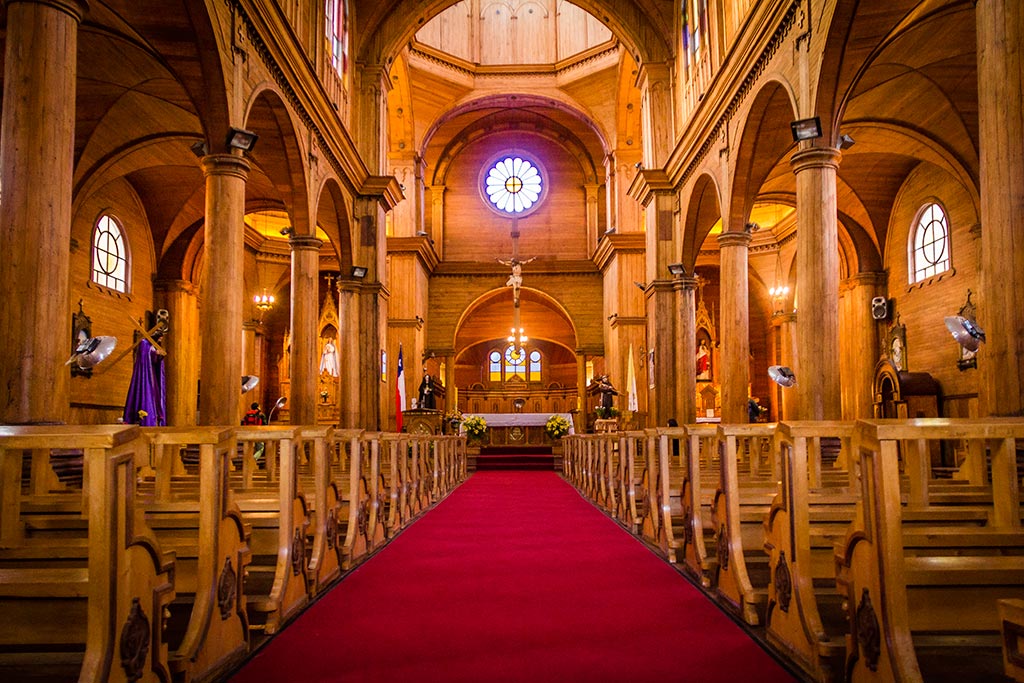 Isla de Chiloé - Castro - Vista interna da igreja